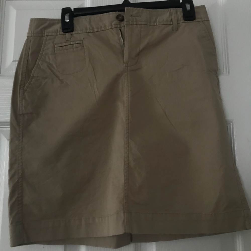 Old Navy Khaki Colored Jean Skirt